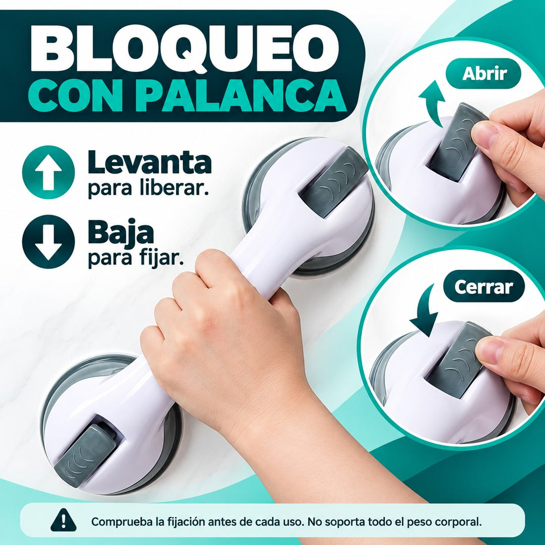 Bloqueo con palanca: baja para fijar, levanta para liberar