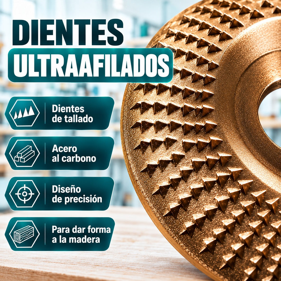 Dientes ultraafilados de acero al carbono