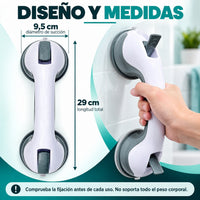 Medidas: 29 cm de longitud, ventosas de 9,5 cm