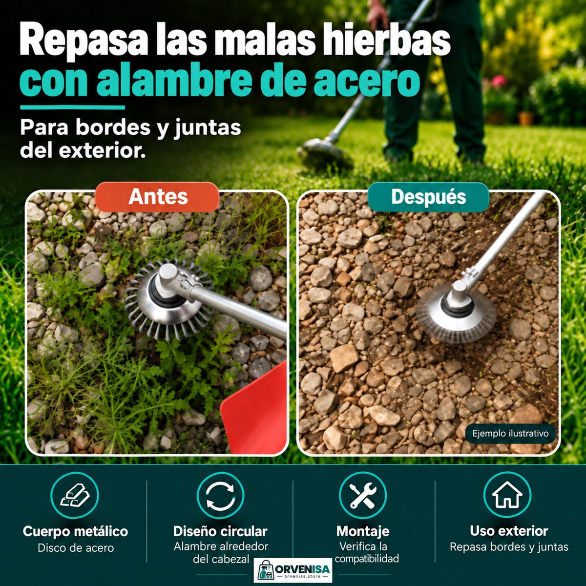 Cabezal de alambre: antes y después en las juntas