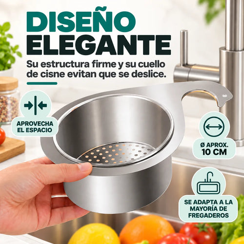 Colador de fregadero + cepillo Orvenisa