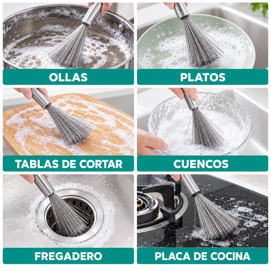 Colador de fregadero + cepillo Orvenisa
