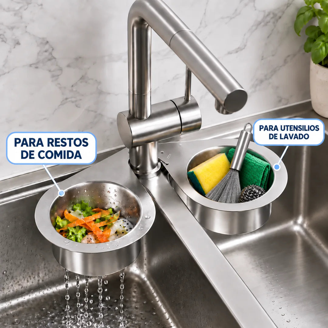Colador de fregadero + cepillo Orvenisa