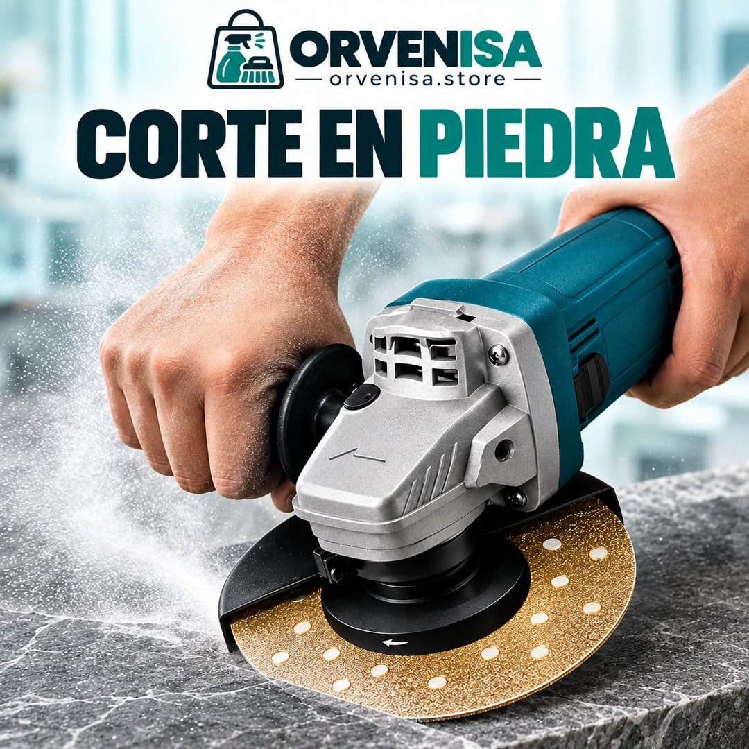 Corte en piedra con amoladora