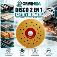Disco de diamante 2 en 1 Orvenisa para corte y desbaste