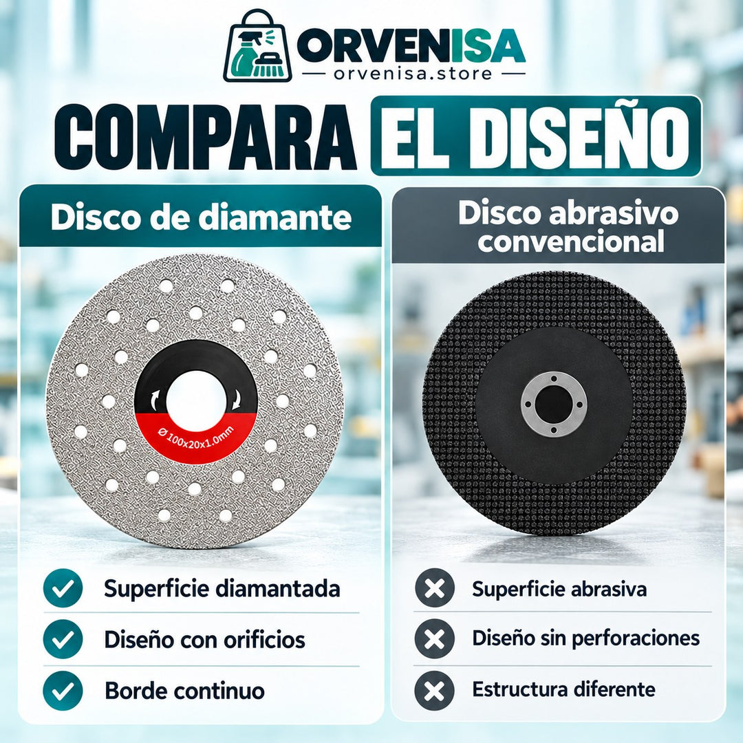 Disco de diamante frente a disco abrasivo convencional