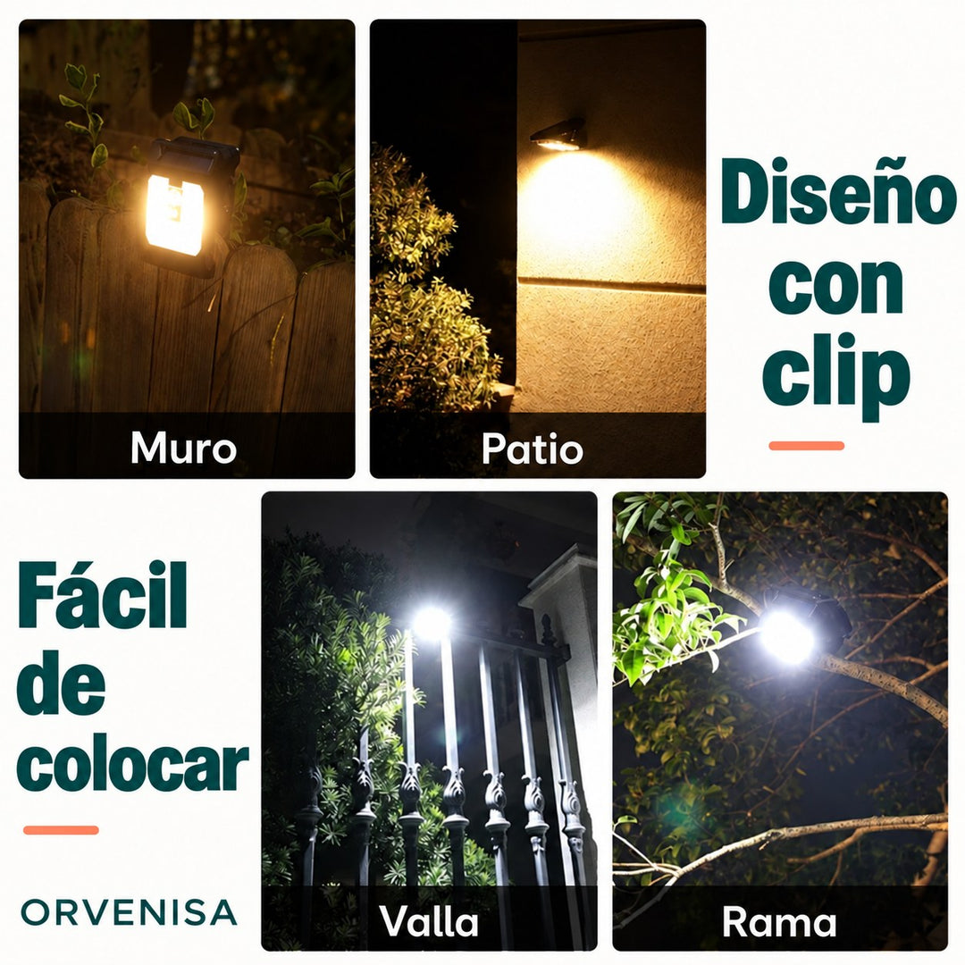 Diseño con pinza para muro, patio, valla o rama