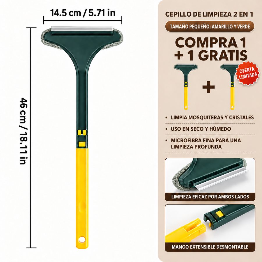 Cabezal con felpa por las dos caras y rasqueta de goma