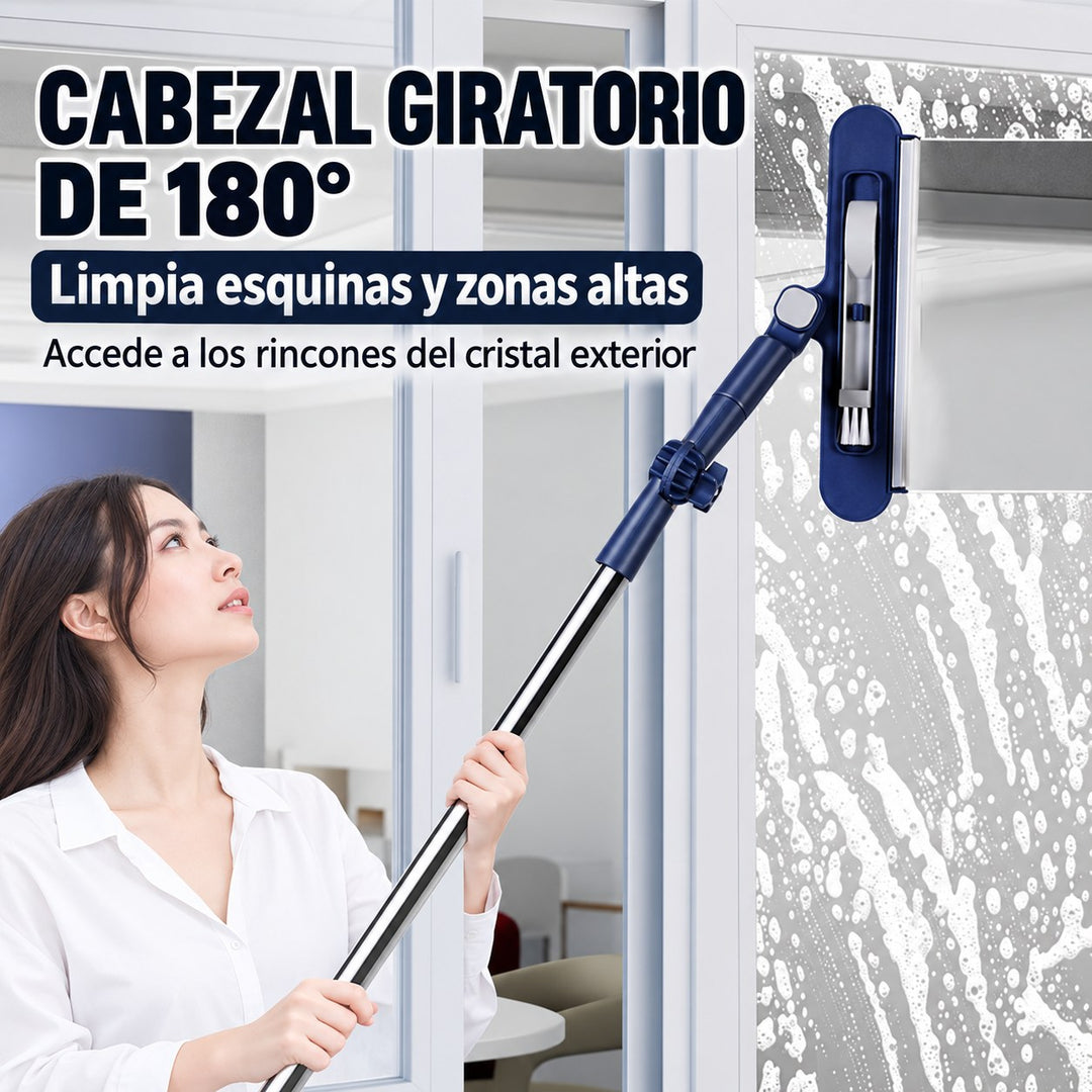Cabezal giratorio de 180° para esquinas y zonas altas