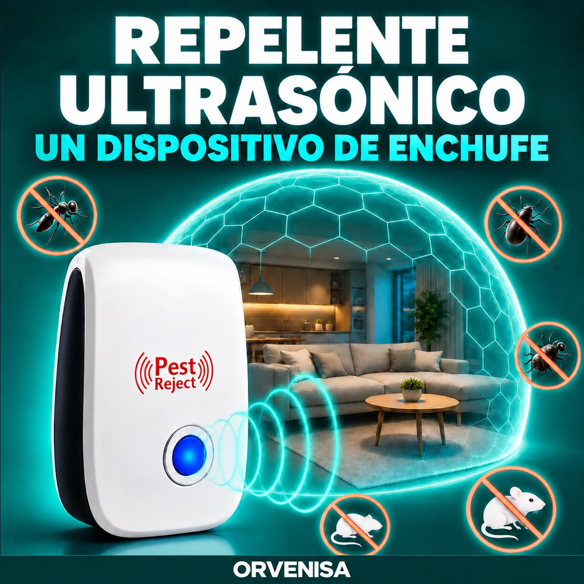 Repelente ultrasónico de enchufe