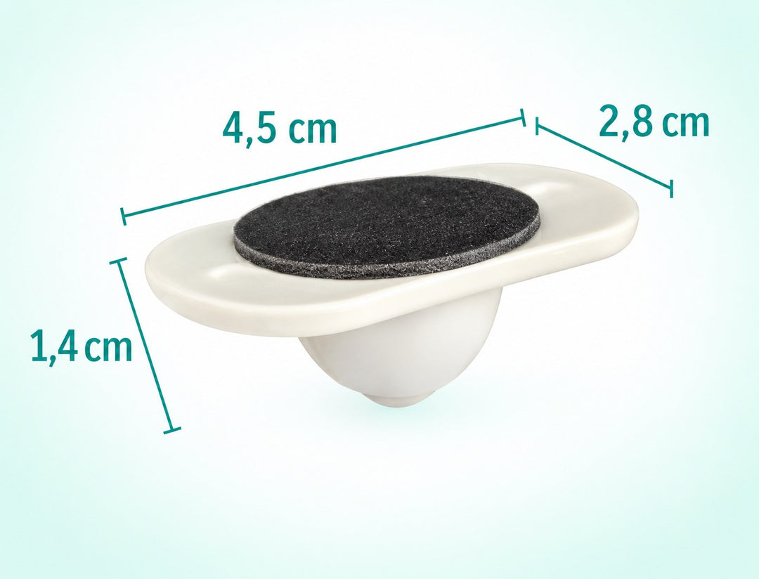 Medidas de la rueda: 4,5 × 2,8 cm y 1,4 cm de alto