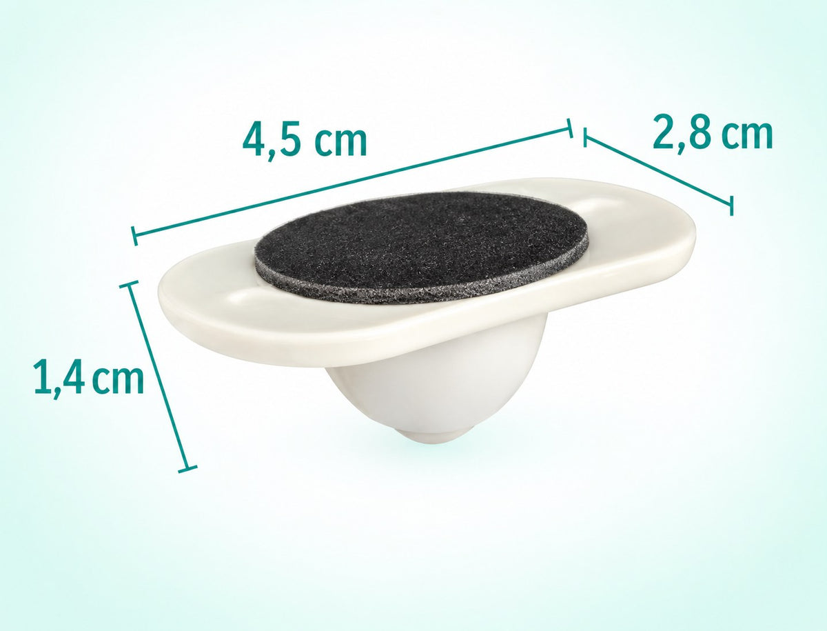 Medidas de la rueda: 4,5 × 2,8 cm y 1,4 cm de alto